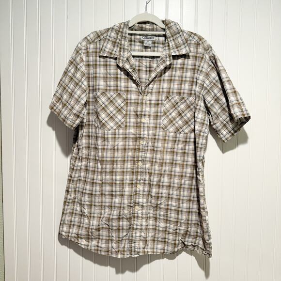 Carhartt Other - Carhartt Plaid Short Sleeves Shirt Mens XL Tall